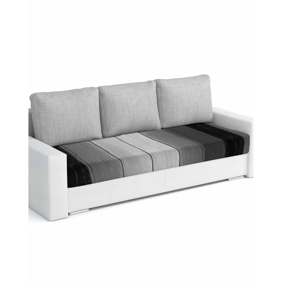 Black Gray Ombre Couch Cushion Covers Stretch, Washable Sofa Seat Covers Individual Seat Cushion Sofa Slipcovers Vintage Country Wooden Couch Cover Furniture Protector L-1PCS