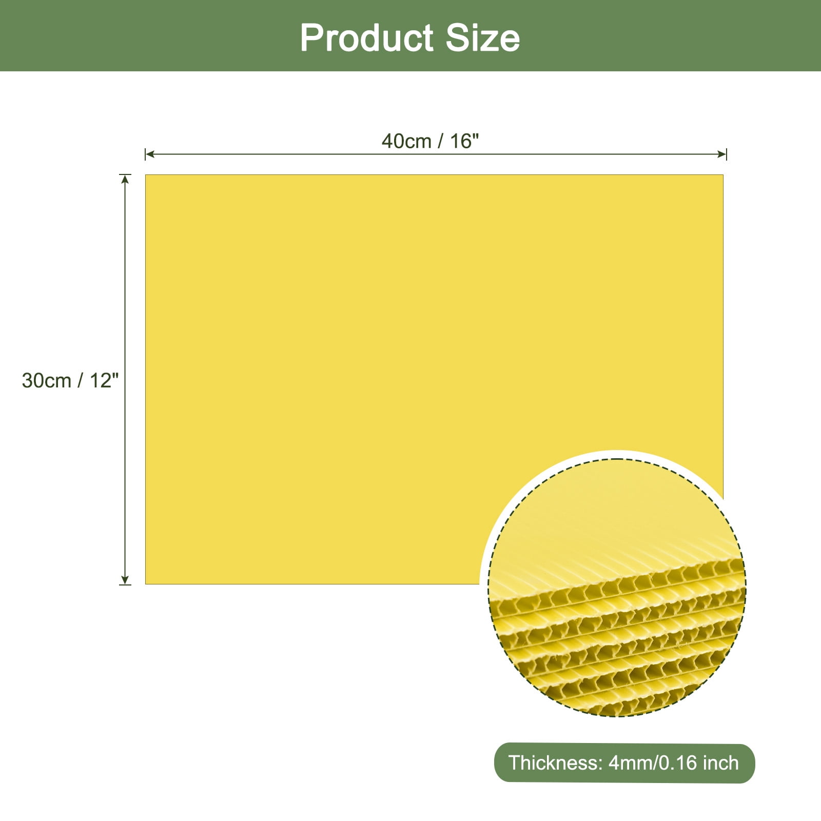 Uxcell Blank Yard Signs, 16"x12" Corrugated Plastic Sheet, Yellow Lawn Sign, Garage Sale Sign, Open House Sign, 12 Pack