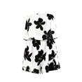 thumbnail image 7 of Shadoumai Jumpsuits for Women Elegant Bandeau Rompers Sleeveless Floral Print Overalls Elestic High Waist Playsuits Ladies Summer Wide Leg Shorts One Piece Beach Coverups Holiday Dress, 7 of 7