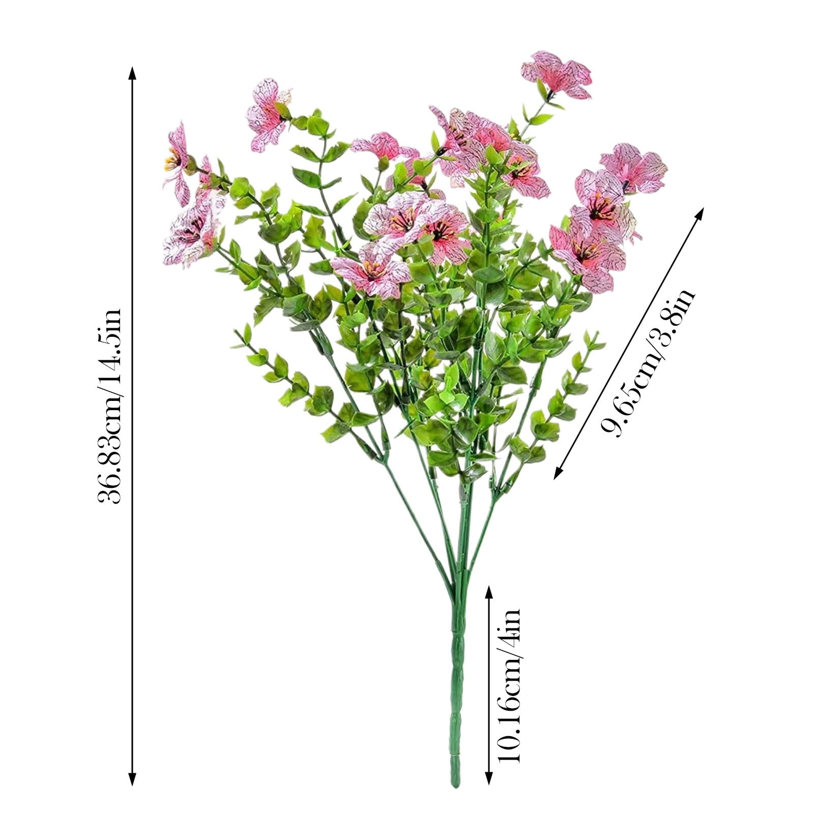 UV Resistant Artificial Flowers Outdoor - & Wildflowers for Garden, Porch & Window Box Decor - No Fade Flowers for All Season Decoration