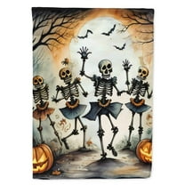 Dancing Skeletons Spooky Halloween Garden Flag 11.25 in x 15.5 in