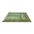 thumbnail image 2 of Ahgly Company Machine Washable Indoor Rectangle Abstract Turquoise Blue Modern Area Rugs, 5' x 8', 2 of 4