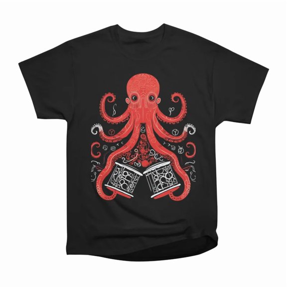 Octopus Drums T-Shirt Tee Gift For Him Merch For Her Apparel For Friend