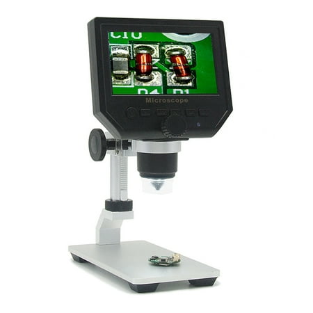 G600 Lcd - MUSTOOL G600 Digital 1-600X 3.6MP 4.3inch HD LCD Display Microscope Continuous Magnifier with Aluminum Alloy Stand Upgrade Version