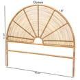 thumbnail image 6 of bali & pari Nina Modern Bohemian Honey Rattan Queen Size Standalone Headboard, 6 of 6