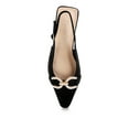 thumbnail image 3 of London Rag Salova Pearl-Studded Horsebit Womens Flats, 3 of 9