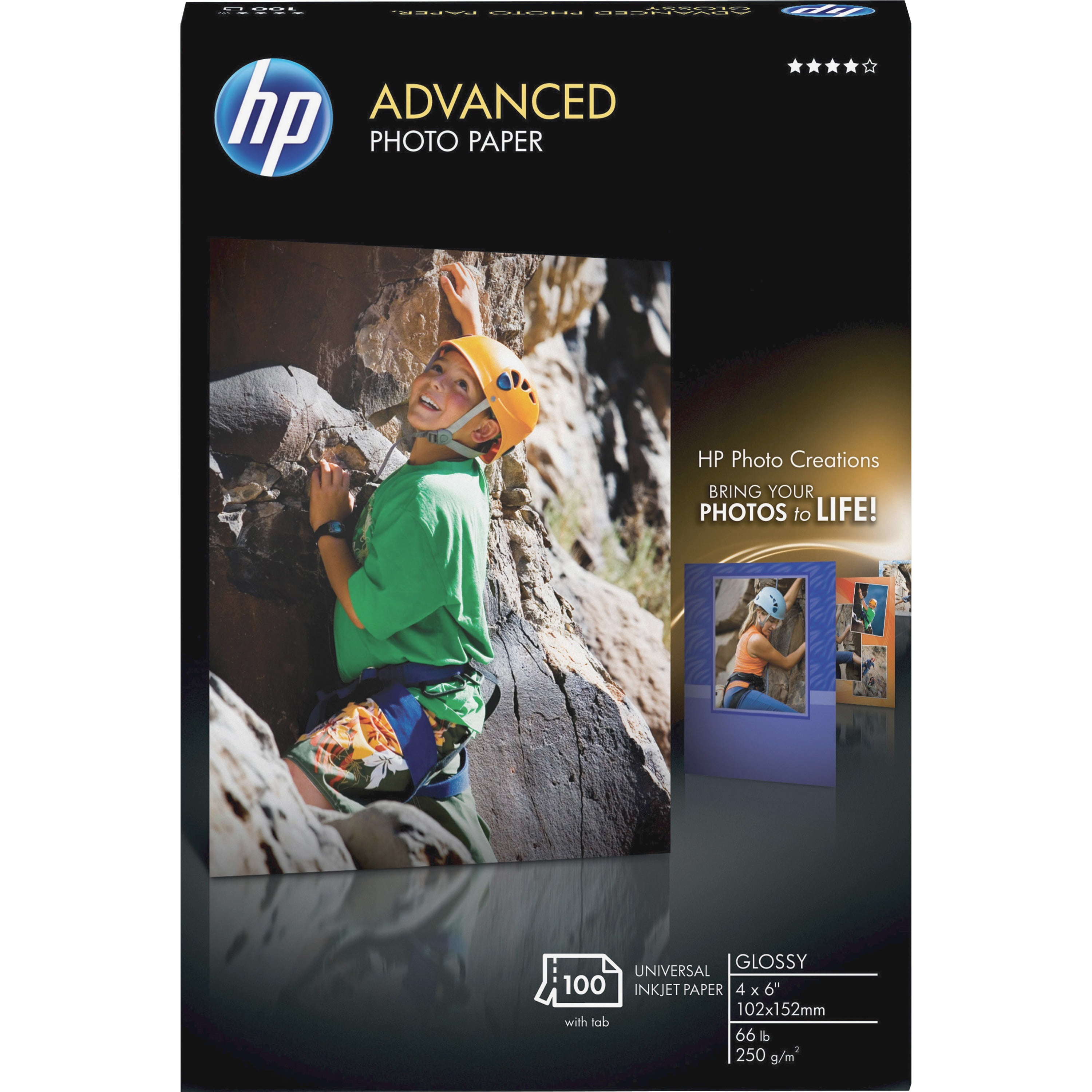 HP 4x6 100ct Advanced Glossy Photo Paper - Q6638A