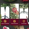 thumbnail image 3 of Kacho 6.5FT Pre-lit Artificial Christmas Tree with Lights, Artificial Xmas Tree, Prelit Christmas Tree for Indoor Outdoor Yard Decorations, Metal Base Stand for Home, Office, Party Decoration, Green, 3 of 7