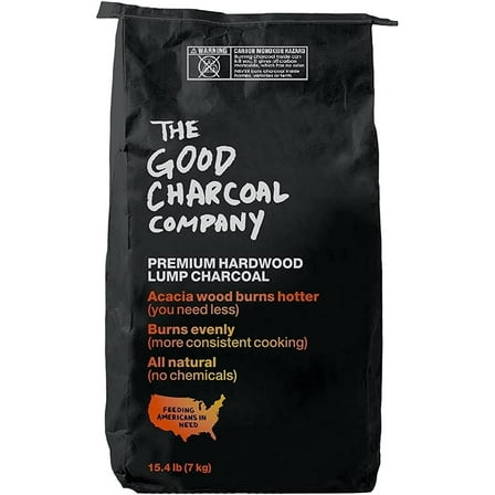 The Good Charcoal Company Acacia Hardwood Lump Charcoal, 15.4 lbs
