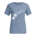 thumbnail image 4 of T-Shirt à Manches Courtes à Col Rond Imprimé pour Femmes, 4 of 5