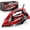 Black-Red, variant on Utopia Home Steam Iron, Black/Red – Non-Stick Soleplate, Auto-Off, Adjustable Thermostat, Variable Steam, Self-Clean, 1800W, 8ft Cord