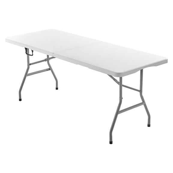 6 Foot Plastic Table, All-Purpose Portable Table with Handle for Garden, Party, Picnic