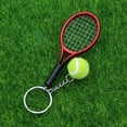 thumbnail image 3 of EXHUMKY Tennis Keychain for Men Mini Tennis Racket Keychain PVC 1Set Key Ring Everyday Use, 3 of 8