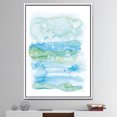 thumbnail image 3 of Aquarelle Abstraite Bleue et Verte - Toile Encadrée Moderne, 3 of 3