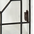 thumbnail image 5 of Kate and Laurel Megara Wooden Decorative Curio Cabinet for Open Storage with Decorative Black Iron Door, Whitewash Finish, 5 of 6