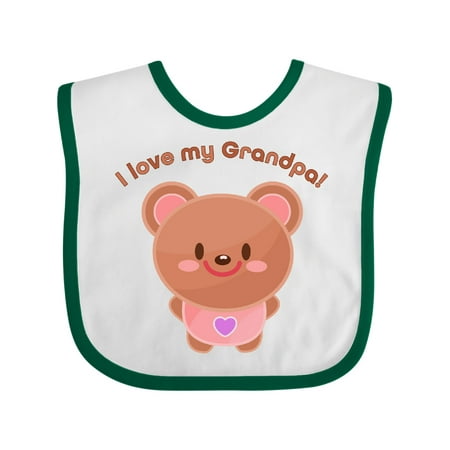 

Inktastic I Love My Grandpa- Cute Baby Bear Gift Baby Boy or Baby Girl Bib