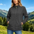 thumbnail image 4 of OGLCCG Womens Lightweight Jackets Wind-Resistant Windbreaker Jackets Woman Long Sleeve Full Zip Up Rain Jacket for Women S-4XL, 4 of 7