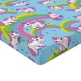 thumbnail image 2 of Ambesonne Unicorn Fitted Sheet, Cartoon, Twin Size, Multicolor, 2 of 3