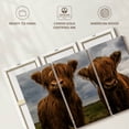 thumbnail image 6 of Elephant Stock Baby Highland Cows Wall Art - Horizontal Multi Panel Canvas - Hallway Wall Decor - Animal Multi Panel - Brown And Blue Decor - 45" x 28", 6 of 8