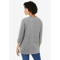 thumbnail image 2 of Woman Within Plus Size Perfect Three-Quarter Sleeve V-Neck Tunic, 2 of 6