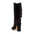 thumbnail image 5 of Vince Camuto Sterla Black Suede Mid Calf Fashion Block Heel Fringe Booties (Black Suede, 7.5), 5 of 6
