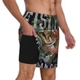 thumbnail image 2 of KLL bass water fishing for Mens Swim Trunks Quick Dry Swim Shorts with Built-in Compression Liner Funny Swimwear Bathing Suits-X-Large, 2 of 6