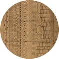 thumbnail image 1 of Ahgly Company Indoor Round Solid Brown Modern Area Rugs, 4' Round, 1 of 4