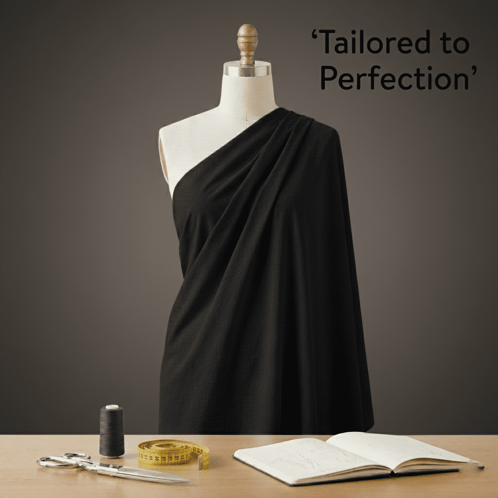 Premium Cotton Blend Broadcloth Fabric By The Yard 60 Inches Wide Black