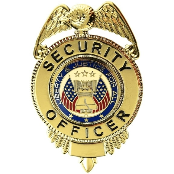 Hero's Pride Security Officer Badge, Gold Finish, Large