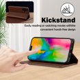 thumbnail image 3 of Wallet Case for iPhone 16, Classic Shockproof PU Leather Magnetic Flip Cover with Card Holder Stand Feature and Full Body Protection Phone Case Cover for iPhone 16, Brown, 3 of 6