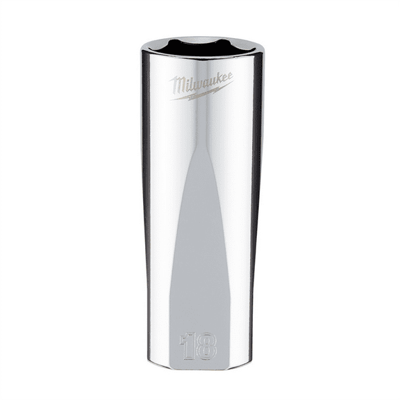 Milwaukee Tool 3/8" Drive 18mm Metric Deep Socket with FOUR FLAT Sides