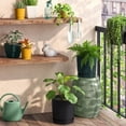 thumbnail image 2 of 6"x6" Square Plastic Planter Pot, Indoor Outdoor Decorative Plant Container for Succulents, Herbs, Flowers, Home Patio Garden, 2 of 4