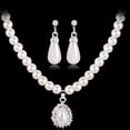 thumbnail image 6 of Teissuly Fashion Gorgeous Pearl Earrings Necklace Three-piece Set Valentine's Day Gift, 6 of 6