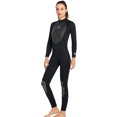 thumbnail image 4 of Traje de neopreno de 3 mm para mujer traje de buceo de cuerpo completo para esnórquel surf, 4 of 7