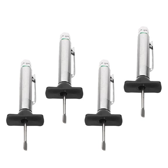 4 Pcs Tire Depth Gauge Pressure Auto Thread Digital Tires Car Silver