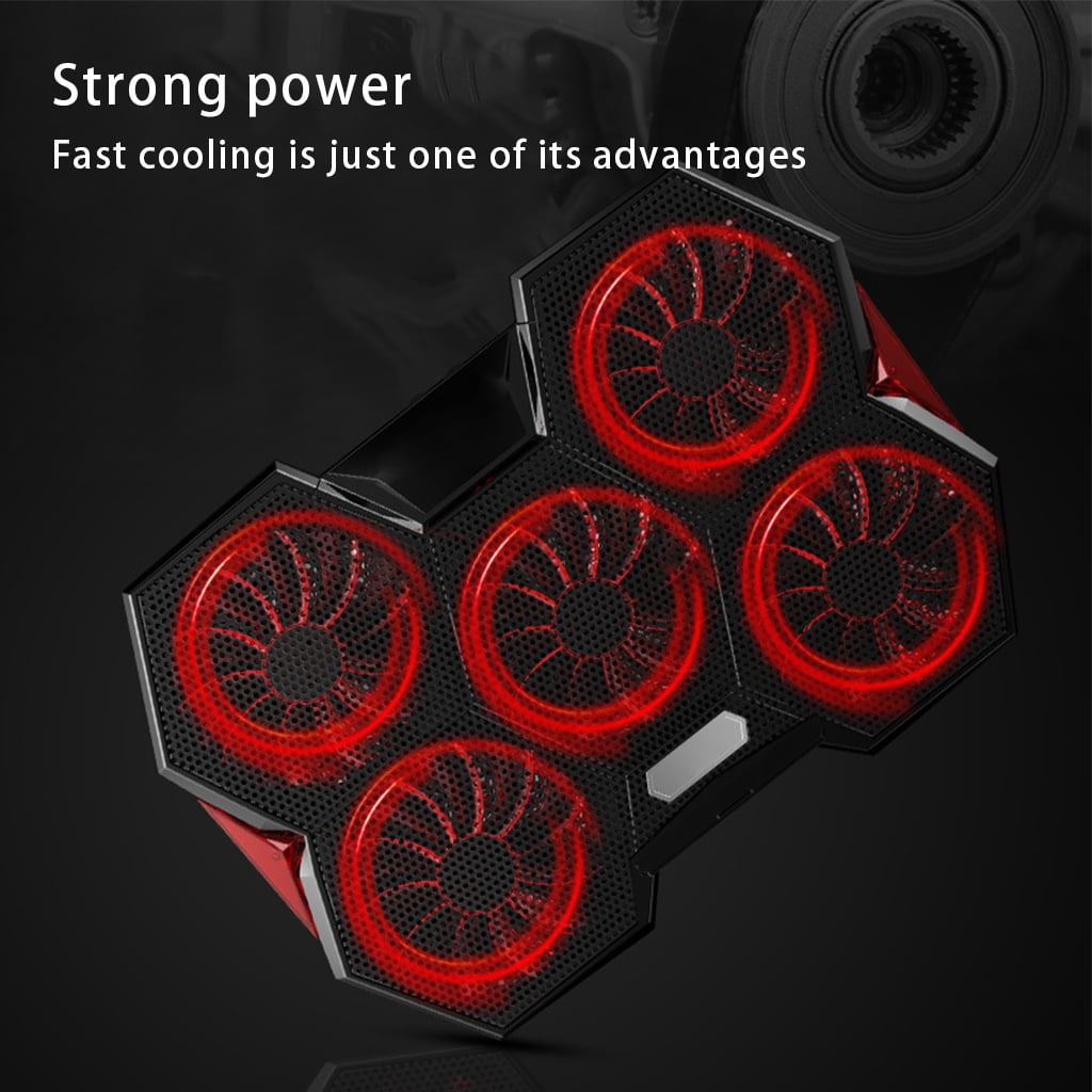 Zeiwohndc Coolcold Laptop Cooler Stand Holder Heat Dissipation Bracket LED Light Riser