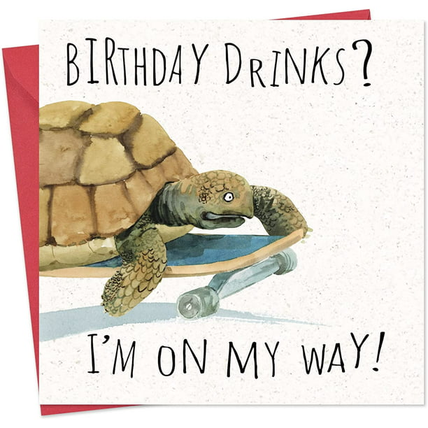 Twizler Funny Birthday Card Tortoise – Funny Card Birthday – Happy Birthday  Card – Funny Birthday Card Men – Funny Birthday Card Women – Funny Birthday  Card For Him – Funny Birthday Card For Her 