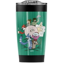 Regular Show/Regular Cast Stainless Steel Tumbler 20 oz Coffee Travel Mug/Cup, Vacuum Insulated & Double Wall with Leakproof Sliding Lid | Great for Hot Drinks and Cold Beverages