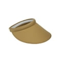 thumbnail image 4 of Top Headwear Women's Wide Brim Visor - Sports 5 Inch Wide Clip On Cap, Khaki, 4 of 4