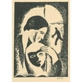 thumbnail image 2 of Mikuláš Galanda 14x18 Black Ornate Wood Framed Double Matted Museum Art Print Titled - Lovers (1924), 2 of 5
