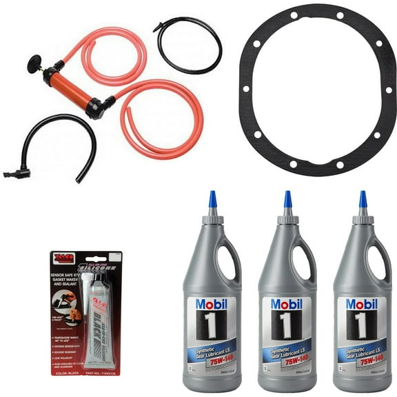 Mobil 1 75W-140 Full Synthetic Gear Oil Kit Bottle, 1 Quart
