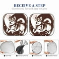 thumbnail image 5 of Kdxio Vintage Husky Dog Print 2-Piece Sun Shade Front Windshield - Foldable Car Front Window Sunshades for Most Sedans SUV Truck, 5 of 5
