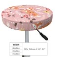 thumbnail image 3 of Salouo Beautiful Fox Pattern Bar Stool Cushion Cover, Round Crease-Resistant Stretchy Dustproof Stool Seat Slipcover for Bar Round Chair-14 inch, 3 of 6