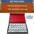 thumbnail image 4 of WE Games Two-Toned Black & White Double 6 Dominoes with Spinners Club Size Family Game Night, Bar Games, 4 of 11
