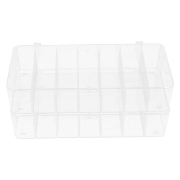 Soimiss 2Pcs White Clear Organizer Box with Lid for Tea Bags Coffee Condiments Storage