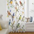 thumbnail image 6 of Bird Leaf Sheer Curtains 72 Inches Long, Spring Summer Tree Branch Farmhouse Retro Light Filering Curtains, Breathable Simi Curtain Privacy Drapes for Living Room Bedroom Lightweight Window Treatment, 6 of 9
