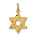 thumbnail image 1 of FB Jewels Sterling Silver Gold-tone Engraved Small Jewish Star Pendant, 1 of 4