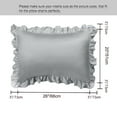 thumbnail image 3 of Unique Bargains 2-Piece Satin Ruffled Edge Pillowcases, Standard, Silver, 3 of 8