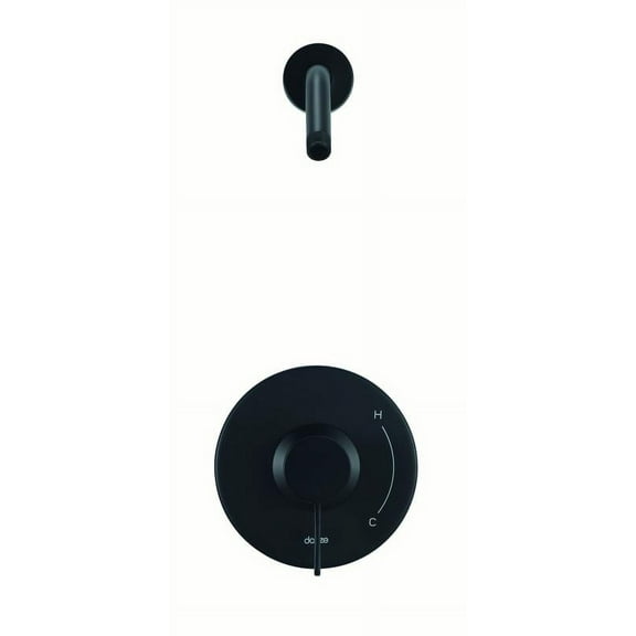 Danze D520530LSBSTC Amalfi Shower-Only Trim and Treysta Cartridge-Less Showerhead, Satin Black