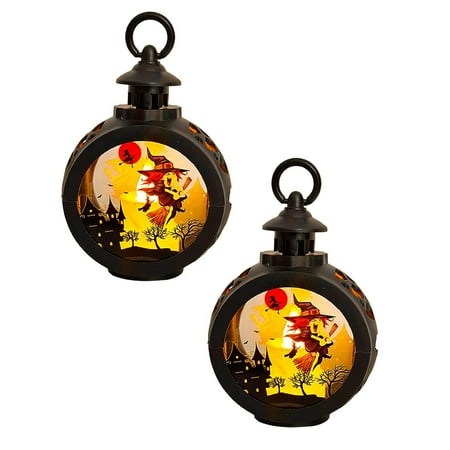 

Pumpkin Retro Handheld Small Wind Light LED Nightlight Candle Desk Lamp Holiday Fancy *2PCS